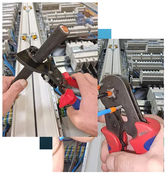 montage câblage de boitiers